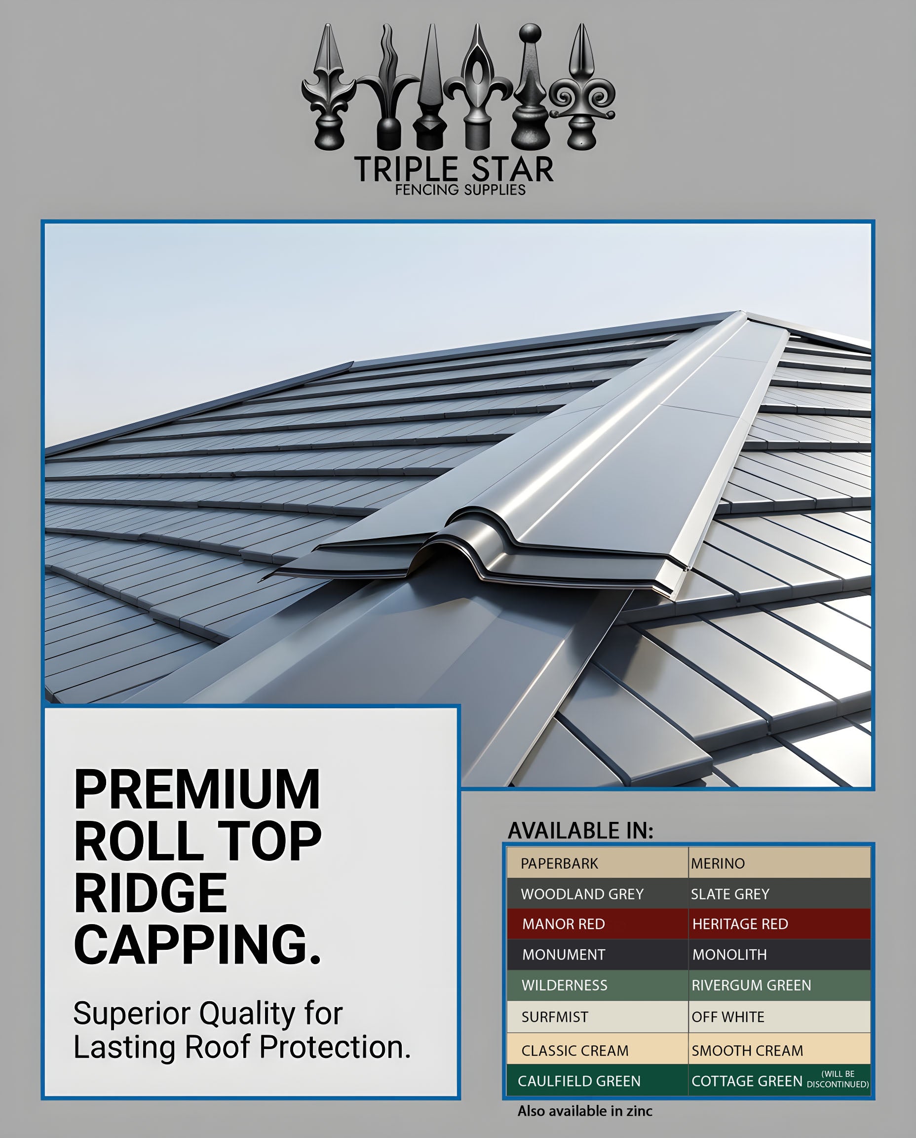 Roll Top Ridge Capping