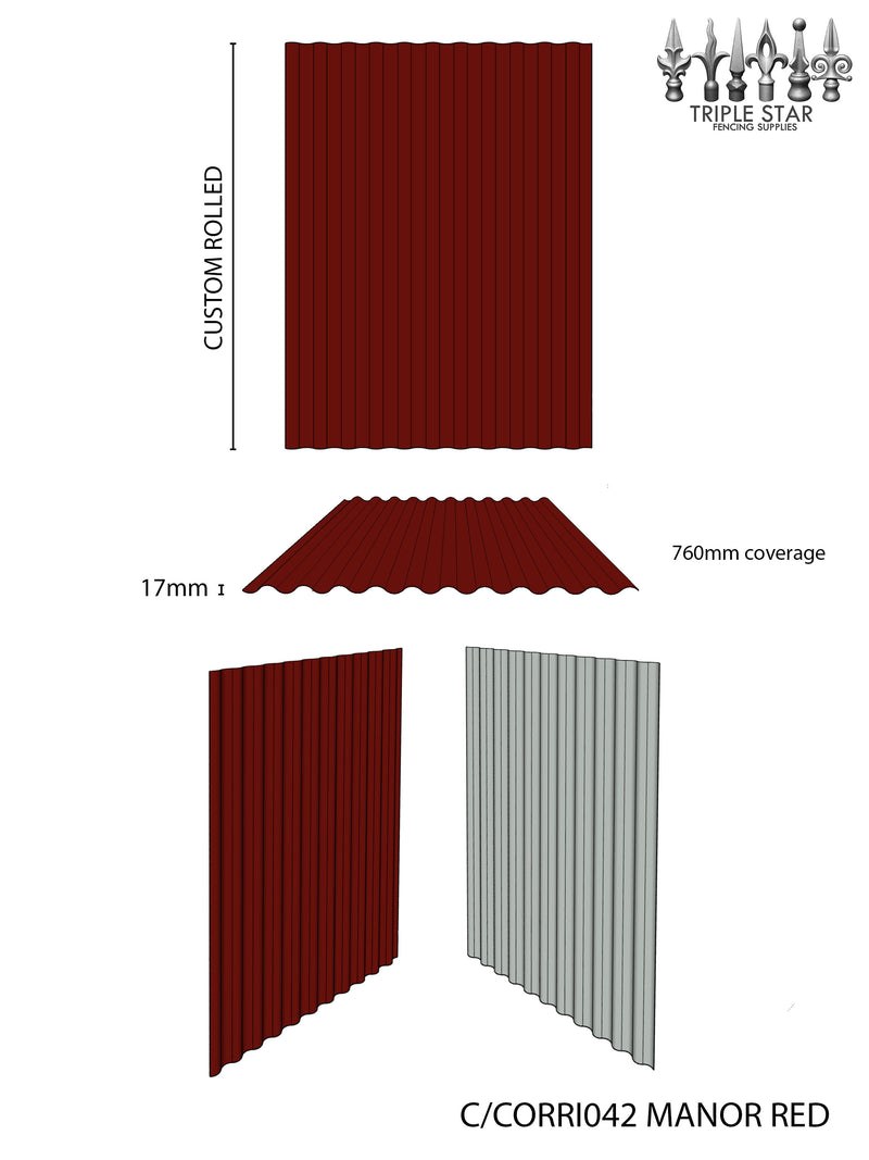 Corrugated Roofing Sheet MANOR RED