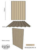 Colorbond® Infill Sheets ZigZag PAPERBARK/TERRACE