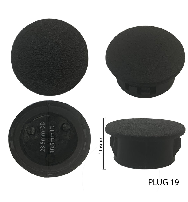 Plastic (Flush) Plug to suit Ø19mm Round