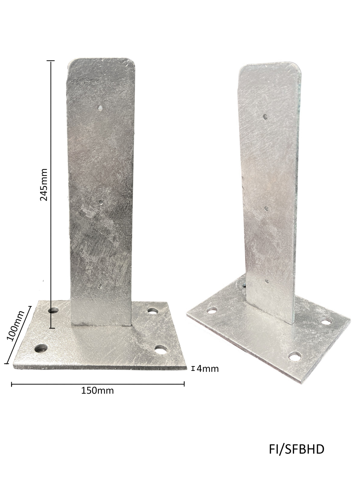 Collared Base Plate Colorbond Sharkfin Base Plate for Channel Posts