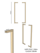 Gate Stile 1760H Cream (1 Pair)