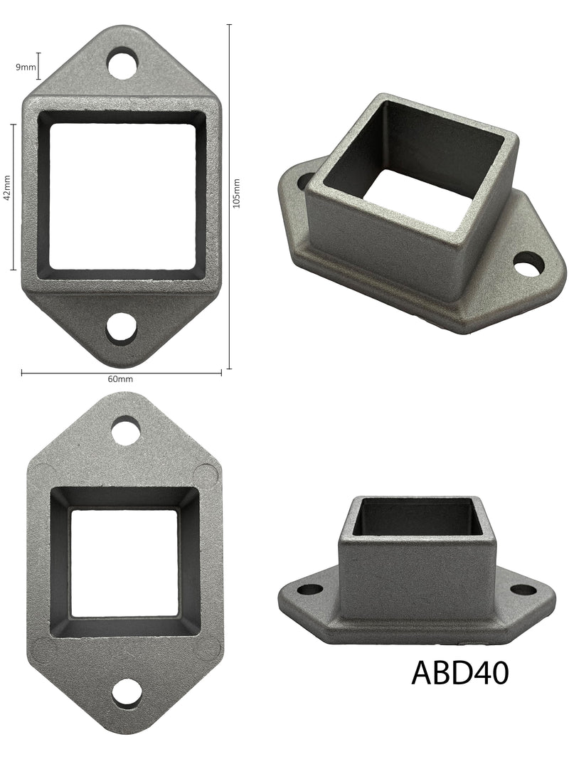 Aluminium Double Lug Bracket 40x40