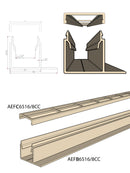 Aluminium F-Channel & Cover to suit 65x16 Classic Cream