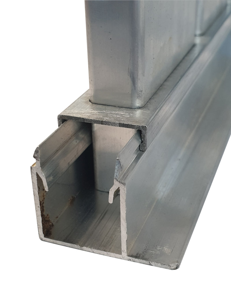 Aluminium F-Channel & Cover to suit 50x10 Mill