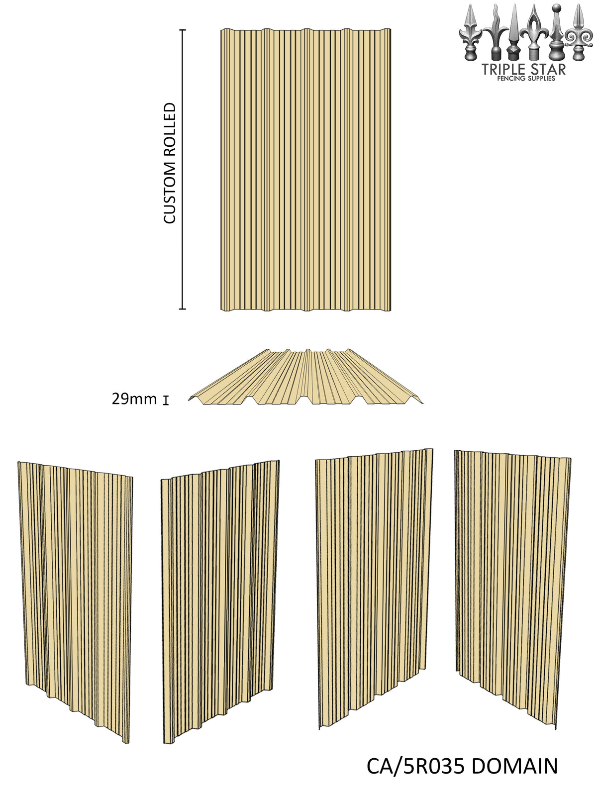 Colorbond Pannel Rib Colorbond® 5-Rib Infill Sheet DOMAIN