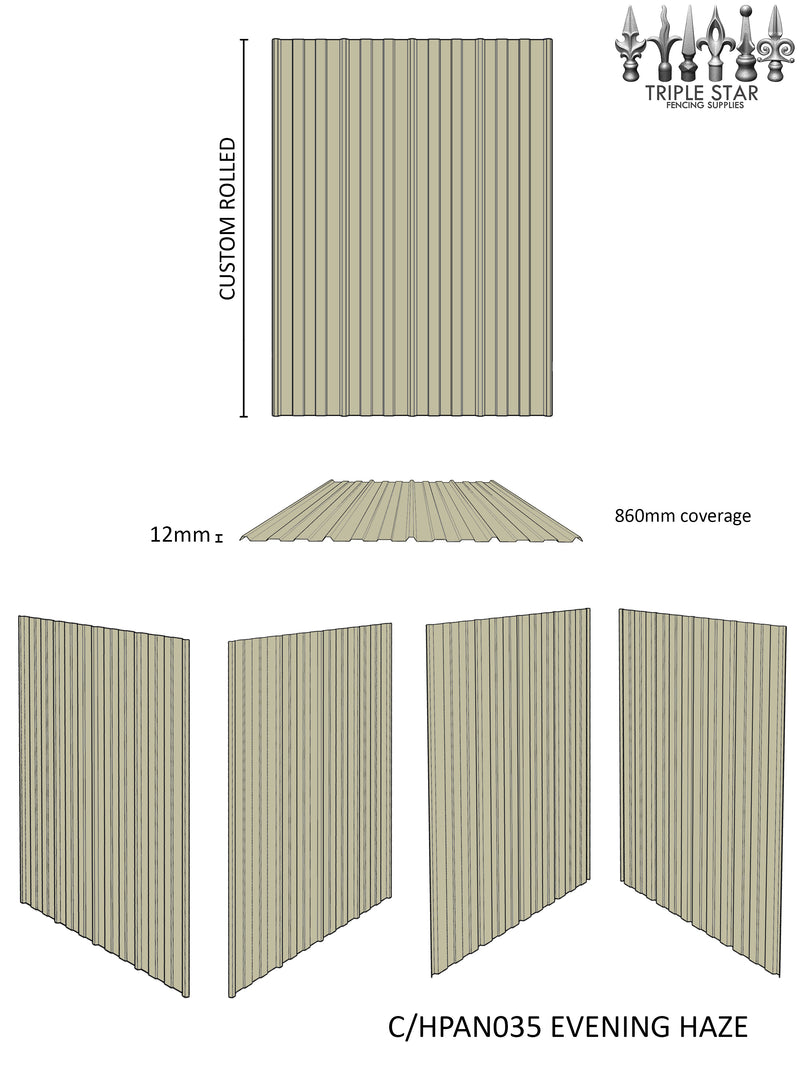 Colorbond® Hex Panel Wall Cladding Sheets EVENING HAZE