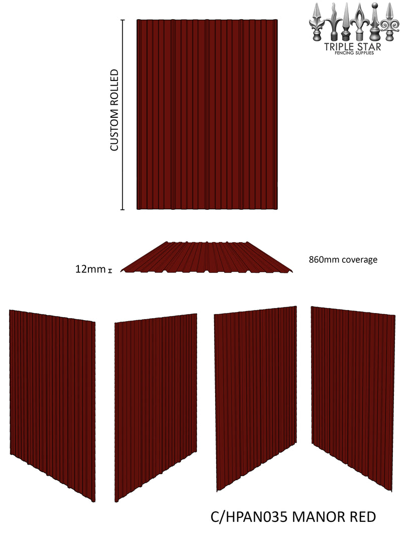 Colorbond® Hex Panel Wall Cladding Sheets MANOR RED