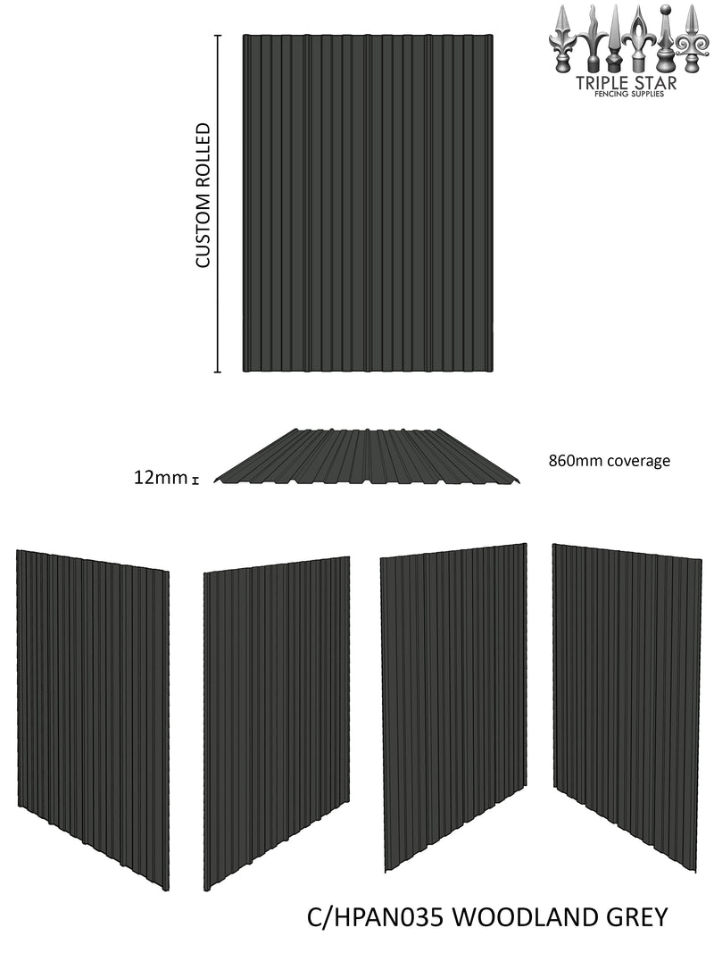 Colorbond Pannel Rib Colorbond® Hex Panel Wall Cladding Sheets WOODLAND GREY – Triple Star ...