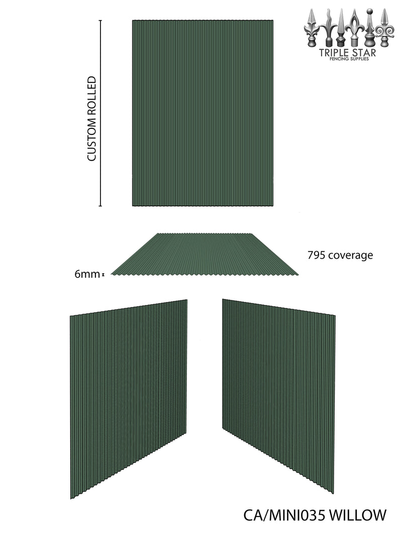 Colorbond® Mini Corrugated Sheet WILLOW