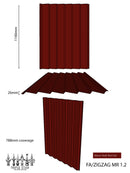 Colorbond® Infill Sheets ZigZag MANOR RED/RED OAK