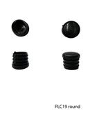 Plastic Cap to suit 19mm Round Black