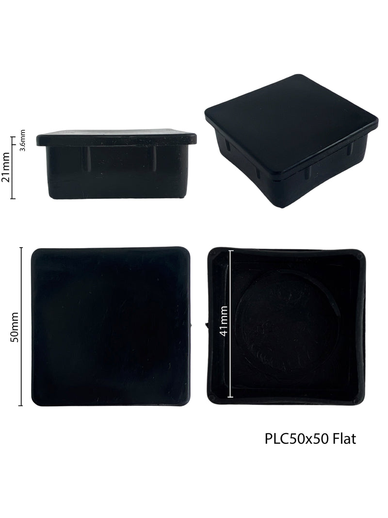 Plastic (Flat) Cap to suit Square SHS 50x50x1.6mm